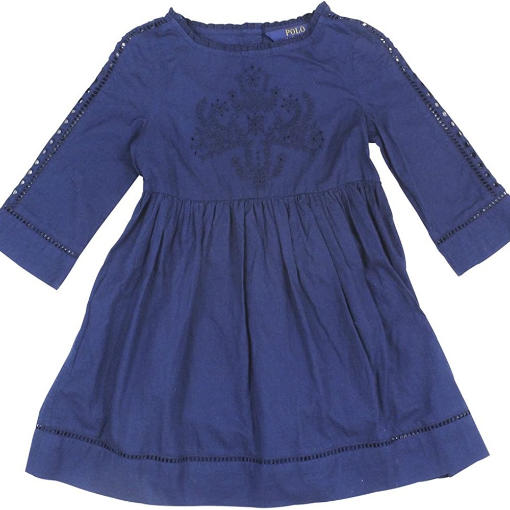 Ralph Lauren Girls' Eyelet Cotton Batiste Dress